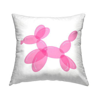 Design de coussin décoratif imprimé de ballons roses par Chen Alyesh
