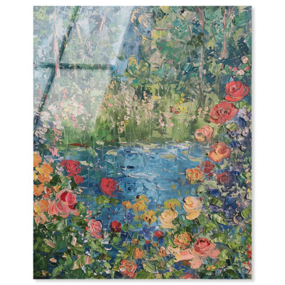 Serene Escape High-Gloss Frameless Acrylic Glass Wall Art Impressionism by Art Remedy, Ready to Hang, 20 x 24