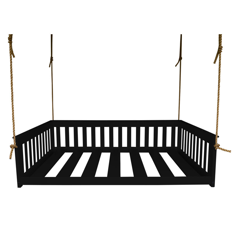 Carol Solid Wood Daybed, Black, Full