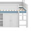 Lit mezzanine avec auvent et armoire de rangement, idéal pour les petites chambres-1015879521
