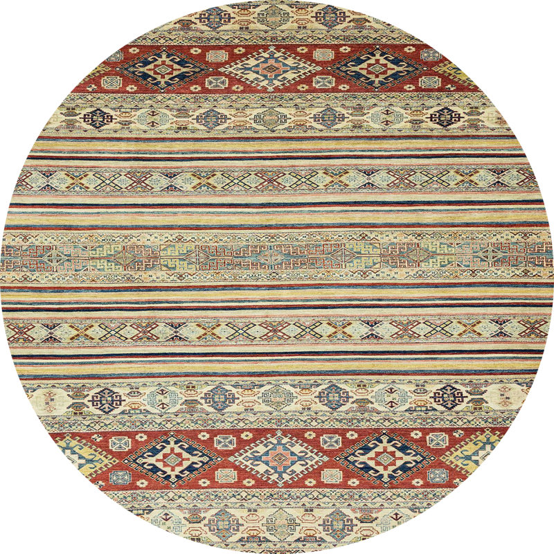 Abstract Indoor Rug, Round 4'