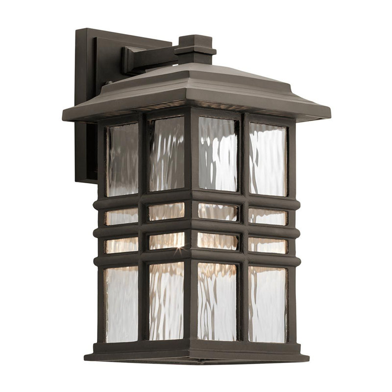 Kenwick Outdoor Wall Lantern, Black, 35.9cm H x 20.3cm W x 22.8cm D