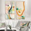 «Multi-Color Abstract Waves», 2 pièces sur toile-756507707-756507702
