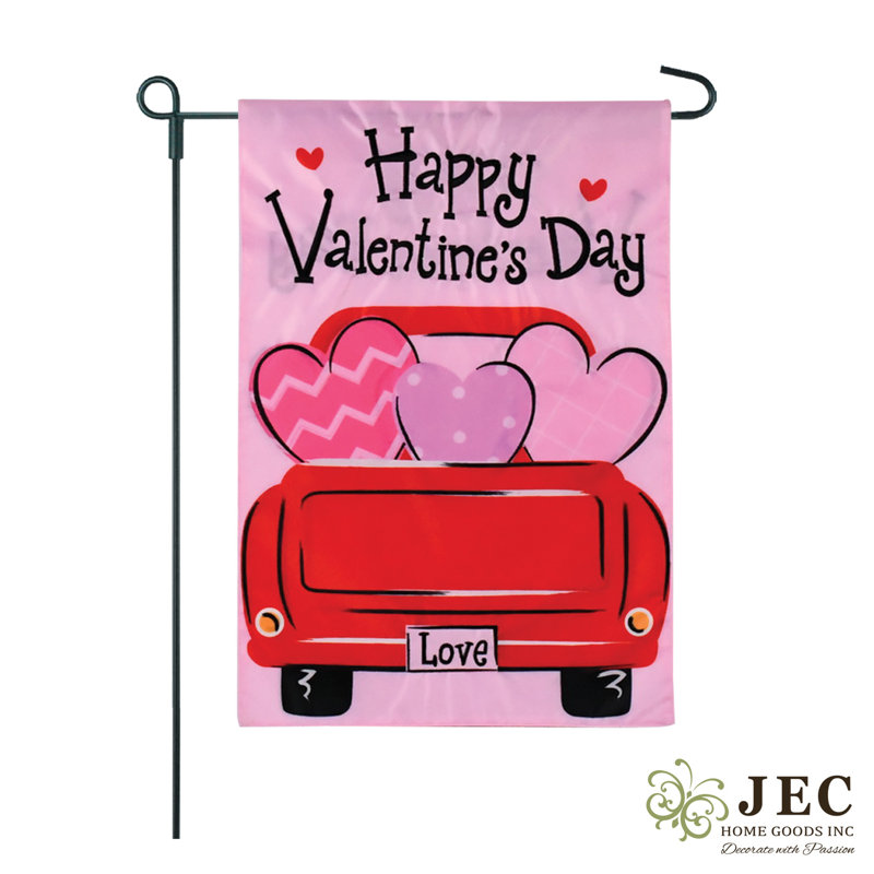 Drapeau de jardin camion en polyester 18 po x 13 po