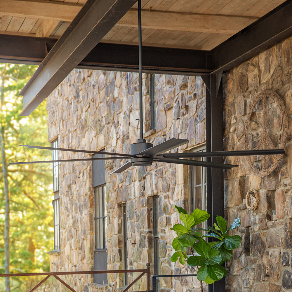 Collette Smart Ceiling Fan with Light Kit, Brushed Nickel, 99" Wide