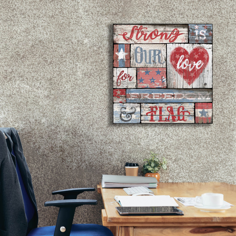 «Epic Graffiti» «Our Patriotic Love» par Art Licensing Studio, art mural sur toile, H 26 po x l 26 po