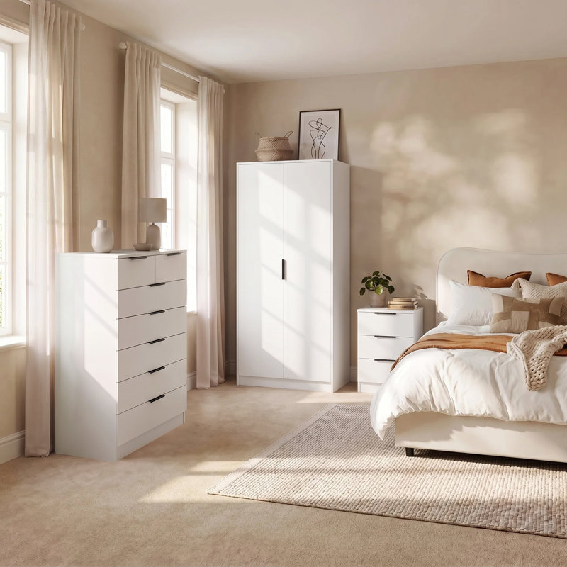 Glenhaven Manufactured Wood Wardrobe, Pitch Black