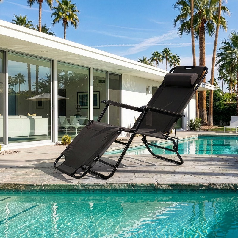 Extendable Folding Recliner – Dual-purpose Chair (37.4"×4.33"×23.62" Folded Size), Patio/balcony/camping/indoor Use Must-have