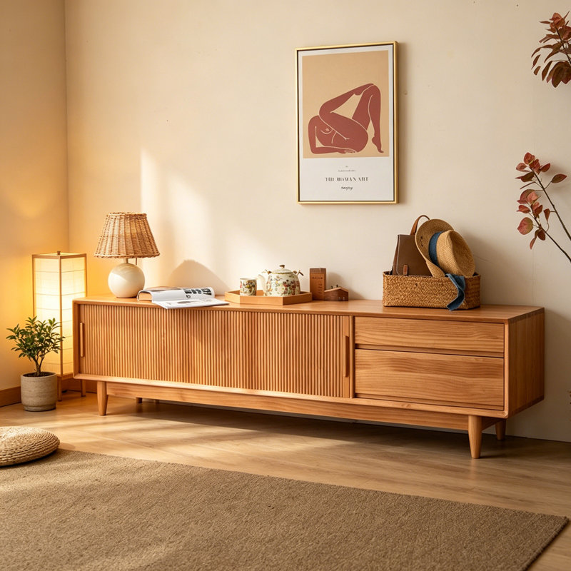 Armoire de rangement audiovisuelle moderne et minimaliste