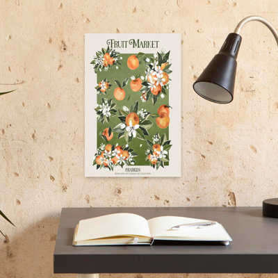 Art mural abstrait fleur de citron