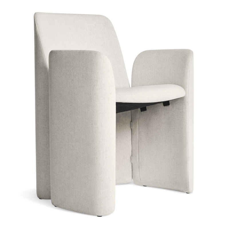 Chaise de salle à manger entre parenthèses, Mélange de polyester os Sylvan