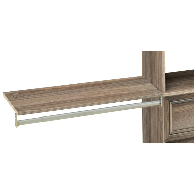 SuiteSymphony 84" W - 120" W Closet System with Drawers and Doors, Natural Gray