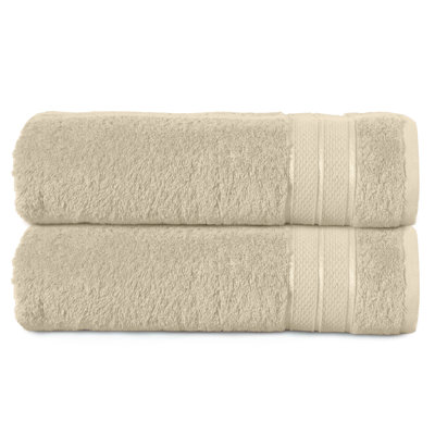 Elegant Comfort Three Line Popcorn Towel Set For Bathroom 27 X 54 Inches, Premium Hotel Quality 2-Pack Bath Towels, 100% Turkish Cotton, Soft And Durable, Quick Dry And Highly Absorbent