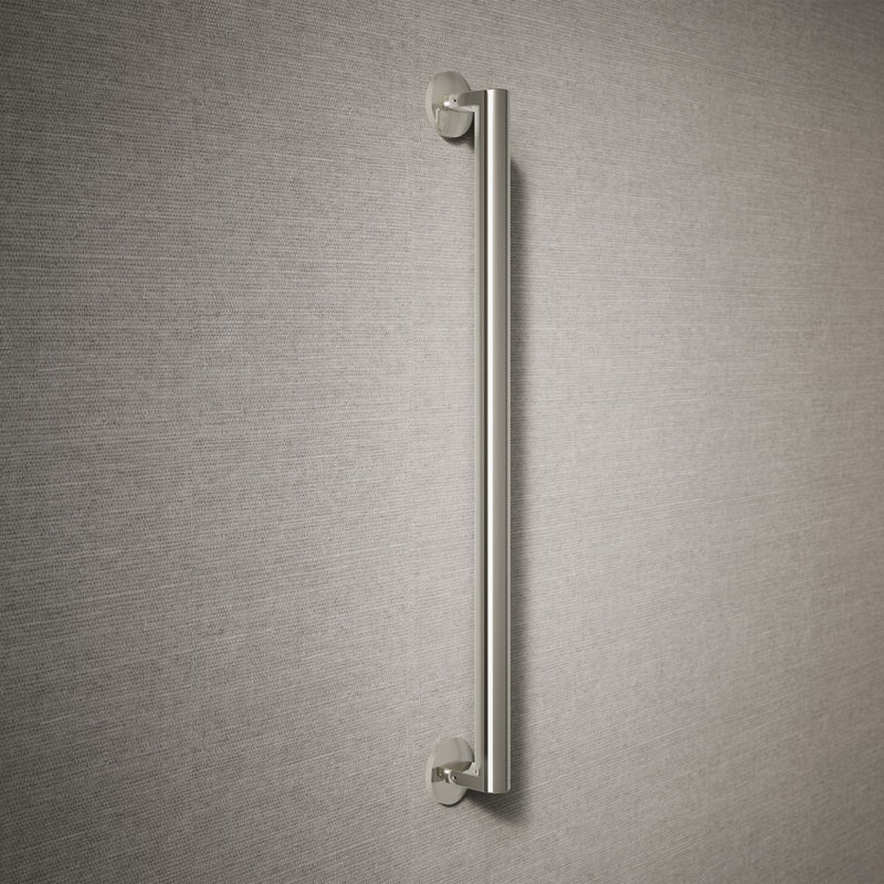 Components In Grab Bar, Polished Nickel, 24" W