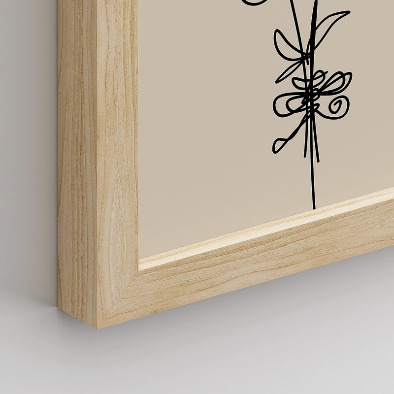 Henri Matisse Mid-Century Modern Shape Flower Market Pictures Framed Wall Art 6 Pieces Paper Print, 16" H x 12" W x 1" D
