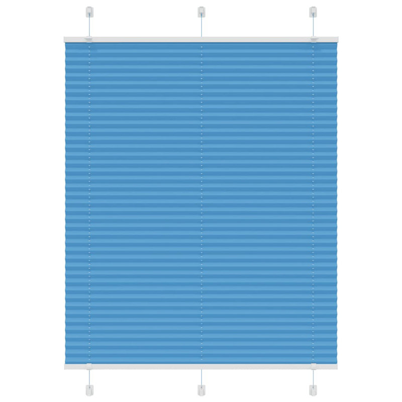 Room Darkening Pleated Shade, 105cmW x 150cmL, Blue