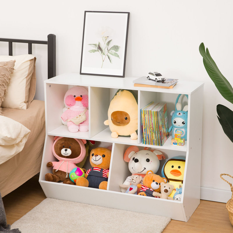 Toy Organizer Chip Resistant Kids Bookcase, White