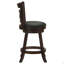 Tabouret pivotant à hauteur de comptoir cappuccino et noir (ensemble de 2)-648714223