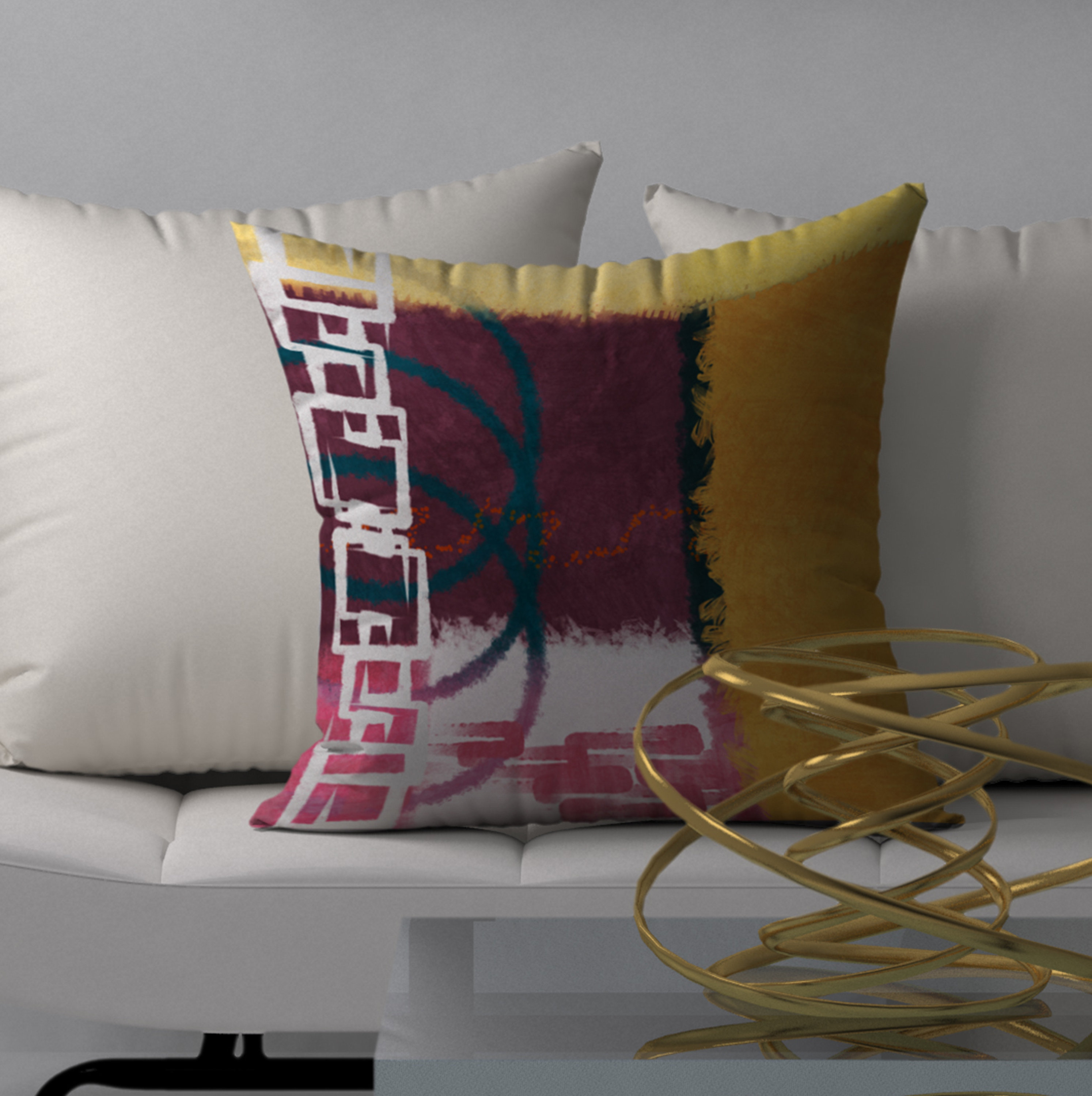 LeRoi Products Charming Happy Square Pillow Cover & Insert | Wayfair