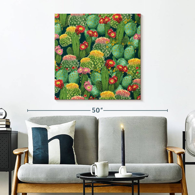 Cactus colorés, H 30 po x l 30 po
