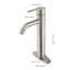 Robinet de meuble-lavabo moderne - poignée simple en nickel brossé, acier inoxydable, poignée d'installation et d'assemblage de couleur nickel, choix facile