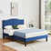 Auxter Platform Bed Frame with Height Adjustable Upholstered Headboard No Box Spring Needed