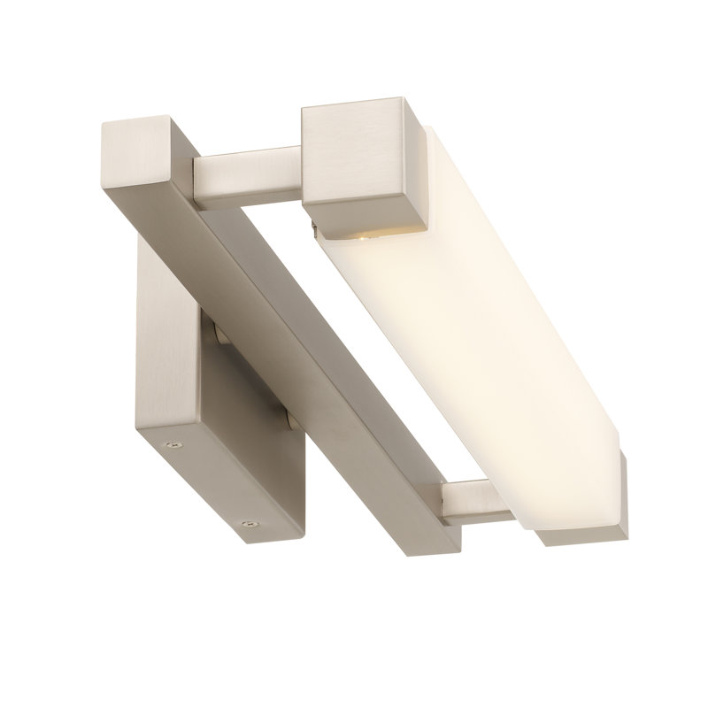 Barre d'éclairage intégrée pour meuble-lavabo à DEL, Nickel brossé, H 4,5 po x l 20 po x P 6,38 po