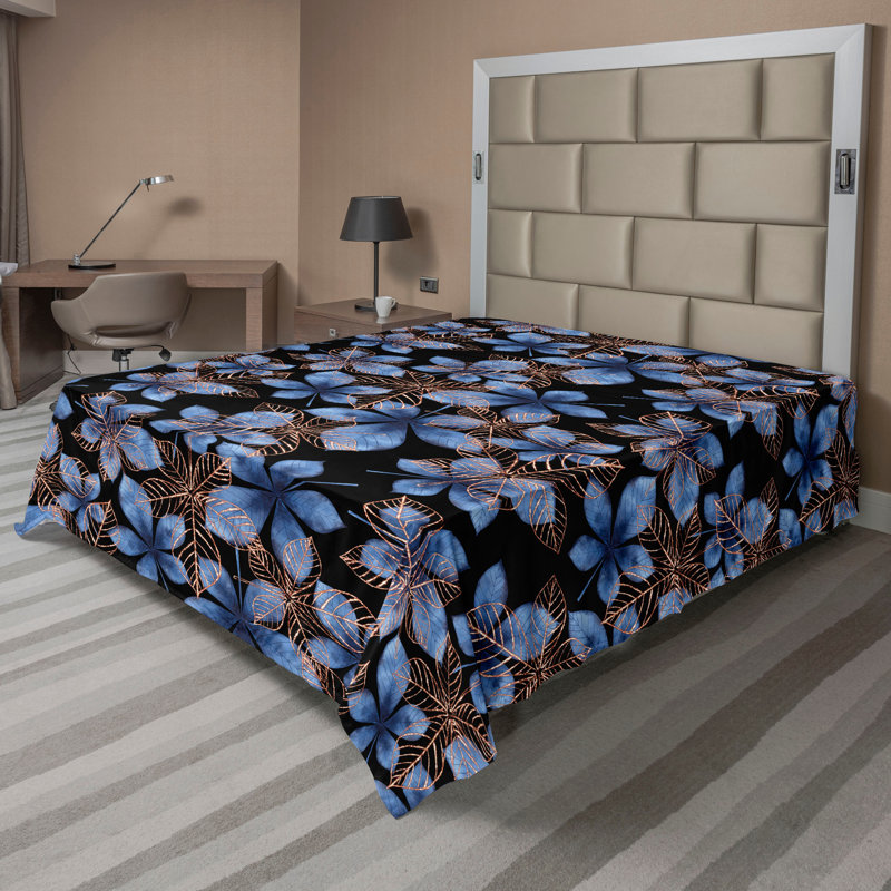 Drap plat Ambesonne Autumn, Drap plat pour très grand lit californien