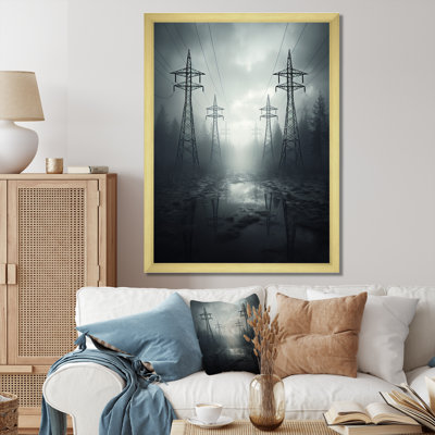 «Silver Streaks Power Lines», impression sur toile
