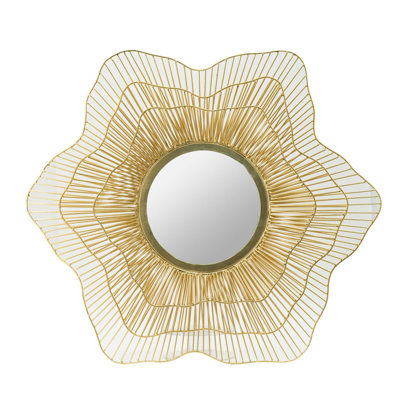 D27x2.4" Metal Mirror, Wall Mounted Mirror Home Decor For Bathroom Living Room