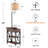 Rustic Brown Floor Lamp With Flip Top Side Table, USB Charging Ports, And 360° Rotatable Lampshade