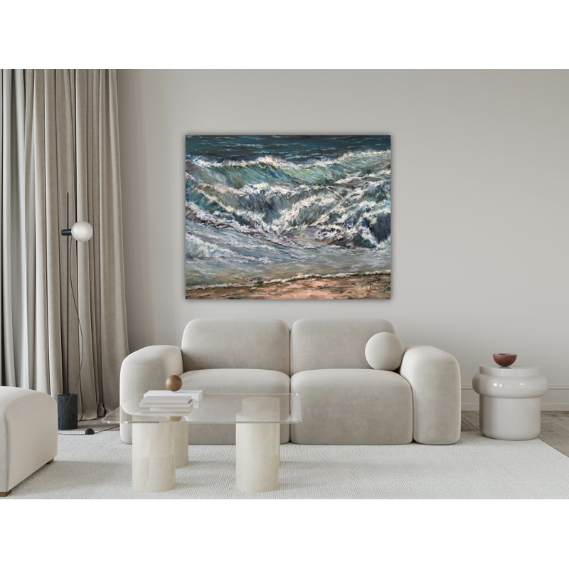 Ocean's Edge By John Beard - Gallery Wrapped Canvas Print, 42" H x 62" W x 3" D, Unframed