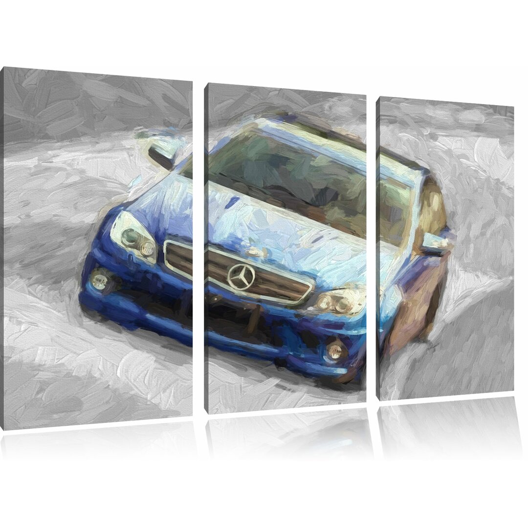 3-tlg. Leinwandbilder-Set „Prächtiger Volkswagen“, Kunstdruck