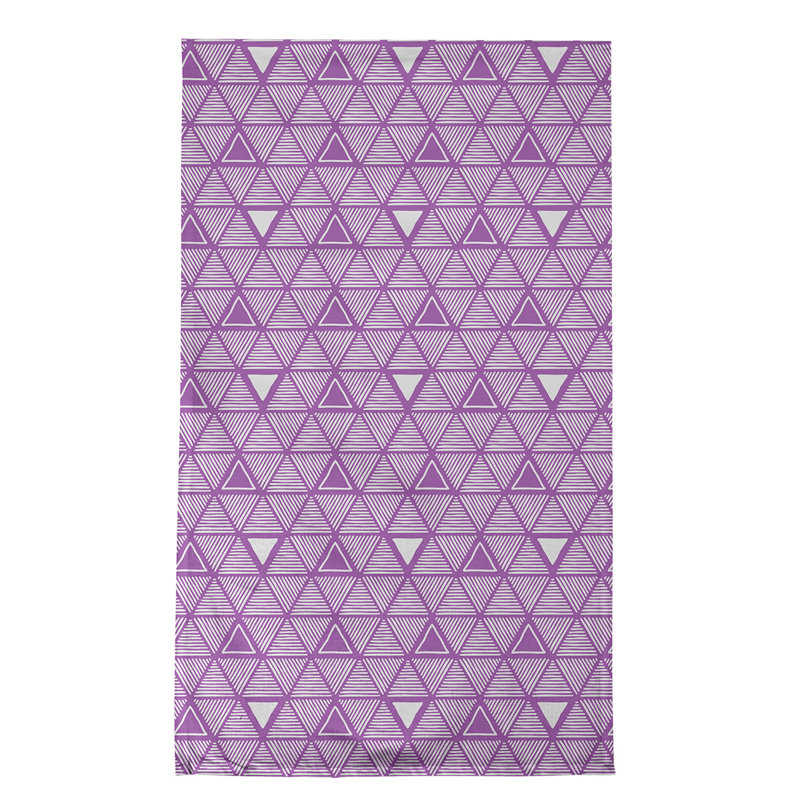 Torchon triangle dessiné à la main, Violet foncé / blanc, Polyester sergé