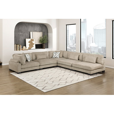 Canapé modulaire en L 5 pièces Connell