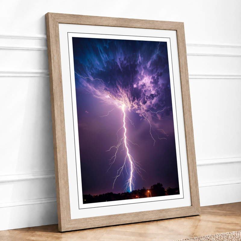 Storm in the Making Modern - Framed Print, A2 - 59.4 x 42.0 cm, Oak