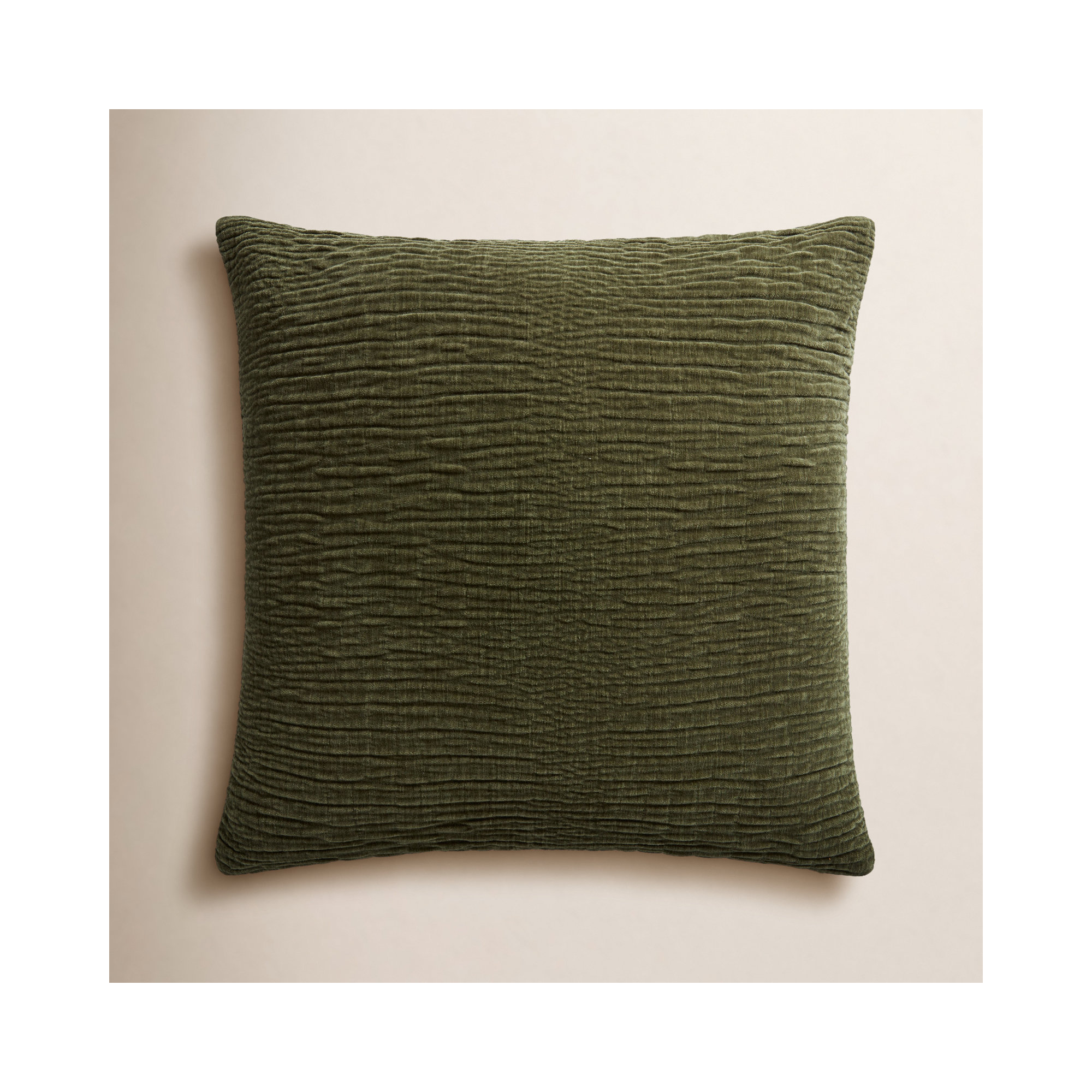 Edan Throw Pillow, 22"H x 22"W, Olive, Polyester/Polyfill