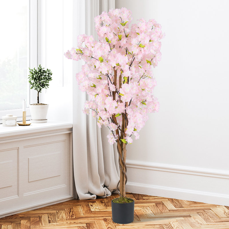 Cerisier artificiel de 5 pi avec plante artificielle