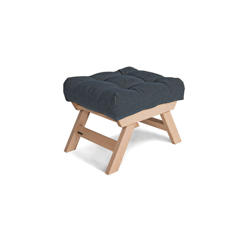 Donner 55cm Wide No Pattern Ottoman, Graphite