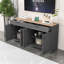 Buffet Farmhouse avec tablettes et tiroirs réglables, meuble télé pour téléviseur de 70 po-116954893
