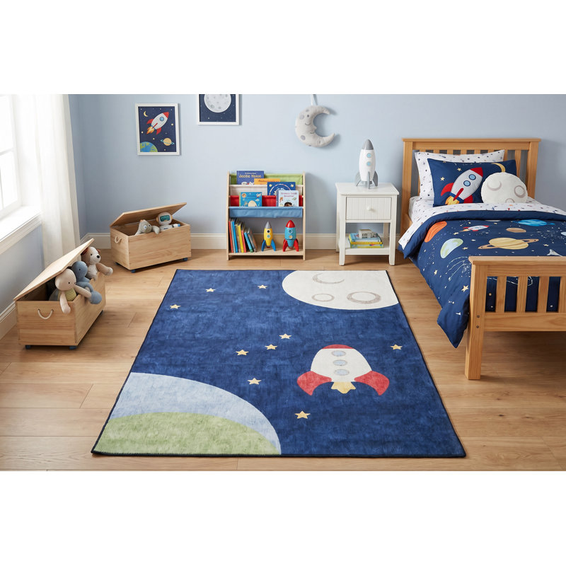 Trym Rectangle Machine Woven Polyester Rug, Rectangle 5' x 7'