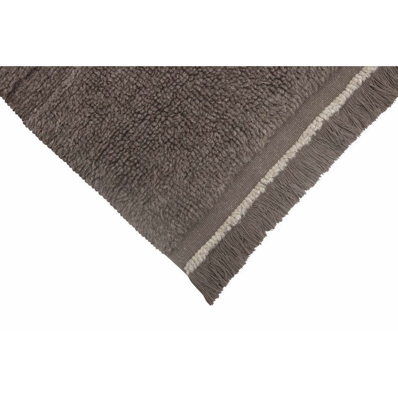 Sheep Of The World Hand Tufted Wool Area Rug in Sheep Brown, Rectangle 6'7" x 9'10"