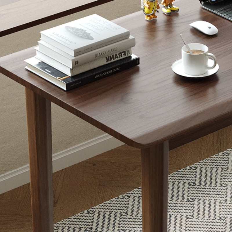 Bureau moderne en noyer minimaliste, H 29,52 po x l 35,43 po x P 25,59 po