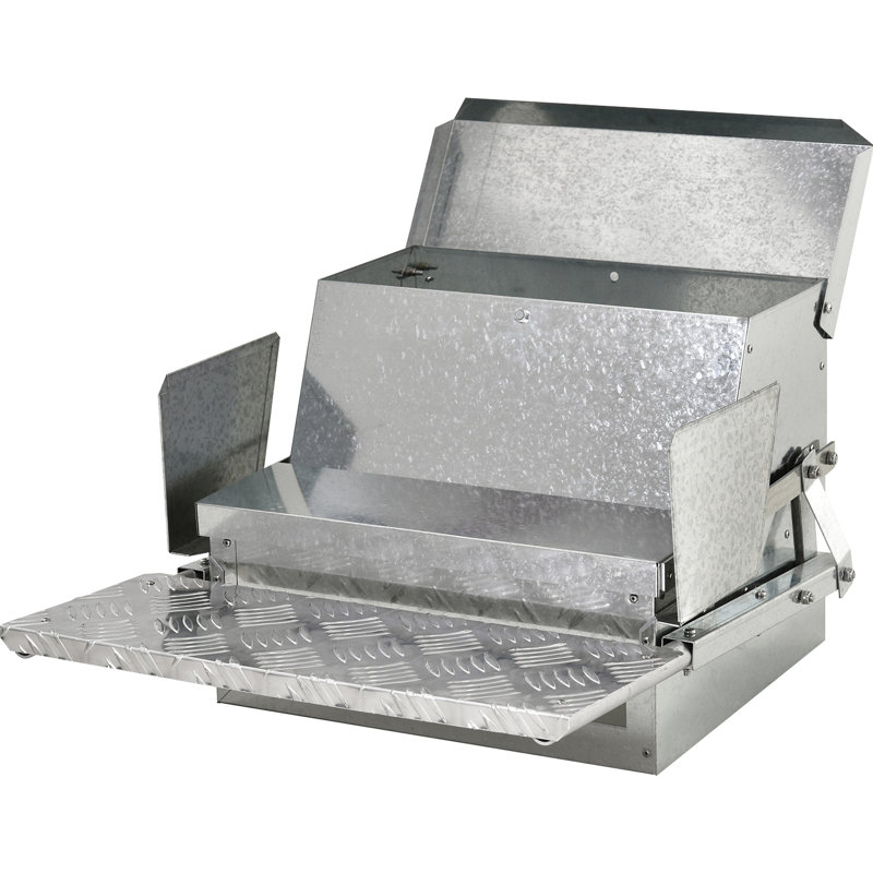 Mangeoire à poulet 25 lb - galvanisé et aluminium, pour une alimentation sécuritaire et pratique de la volaille