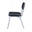 Ensemble de 2 chaises d'appoint rembourrées, noir et chrome
