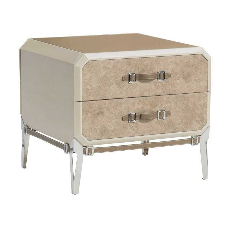 Table de chevet 2 tiroirs