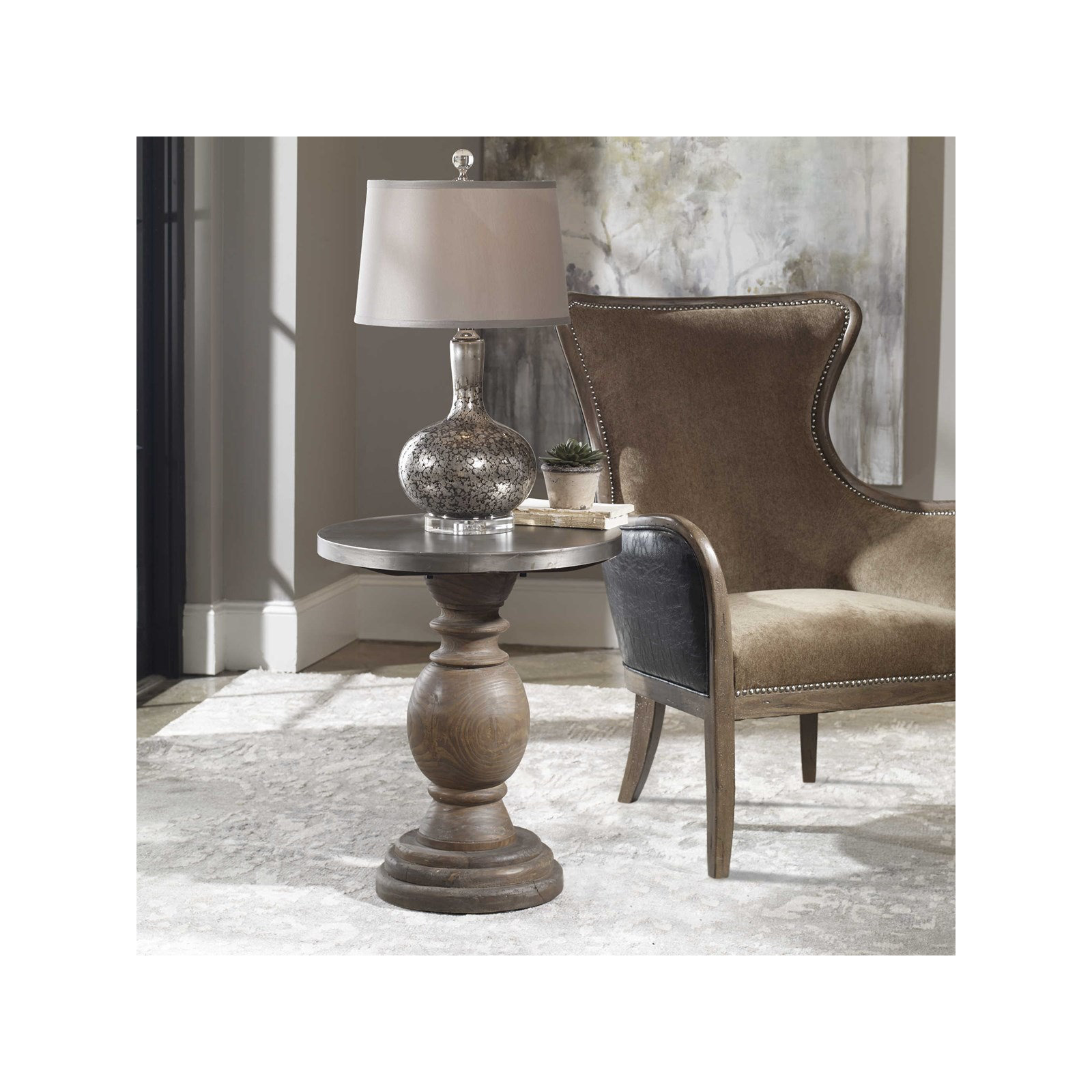 Helsinki Pedestal End Table