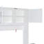 Lit escamotable mural avec bureau, tablettes de rangement et grandes armoires