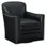 Fauteuil pivotant en cuir véritable de 32 po de largeur Luna