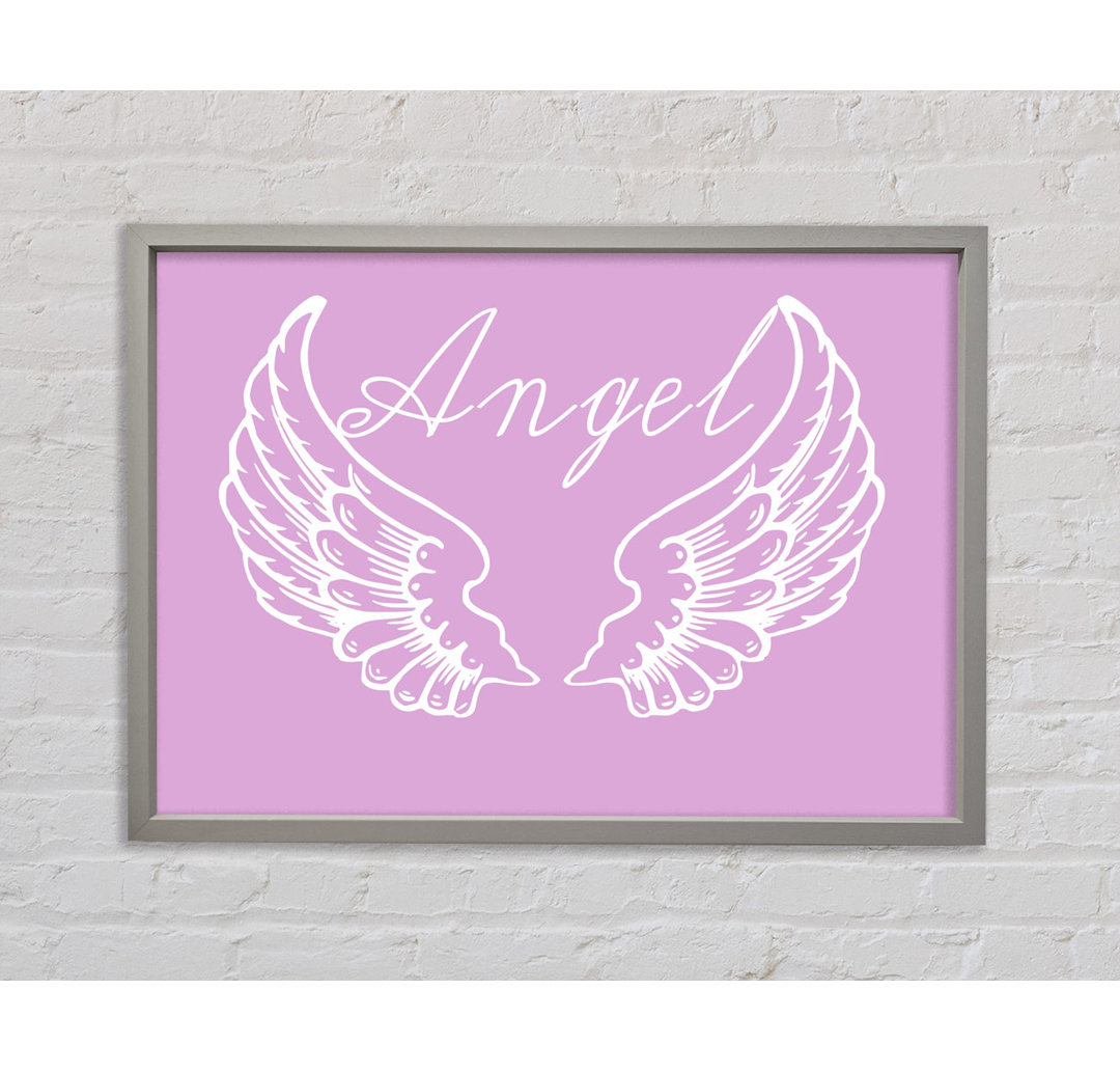 Angel Wings 4 Pink Gerahmter Druck